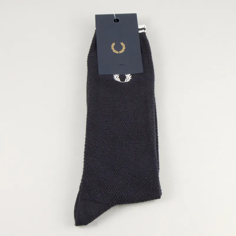 Fred Perry Tipped Socks - Navy/Snow White